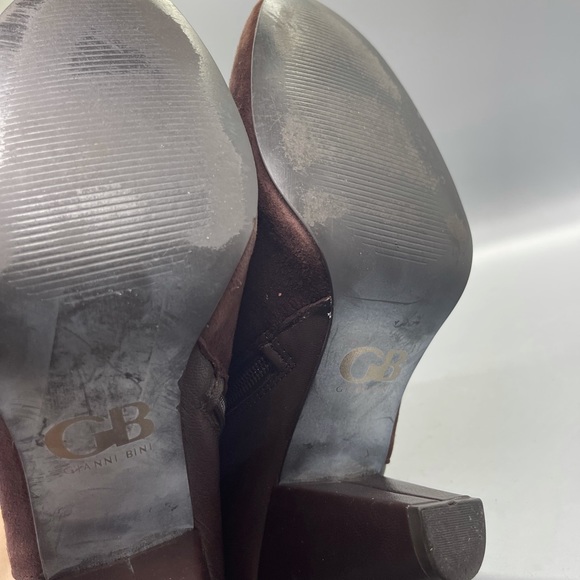 Gianni Bini Brown Leather Ankle Booties Fall 🍂 - Picture 5 of 5